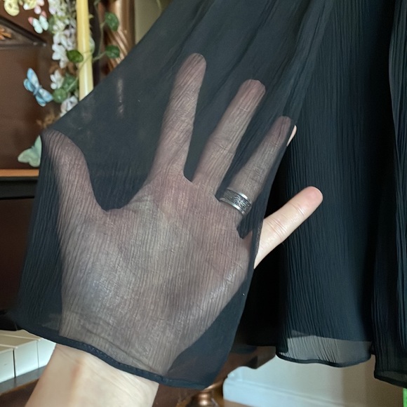 DVF black chiffon silk blouse - Picture 8 of 17